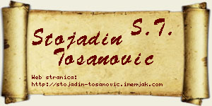Stojadin Tošanović vizit kartica